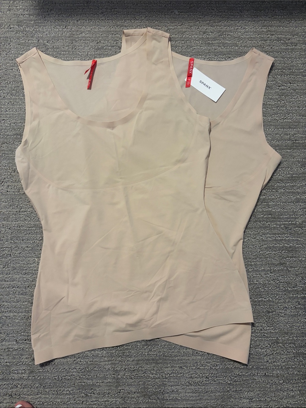 Two!! SPANX Beige Nude Seamless Shaping Tank